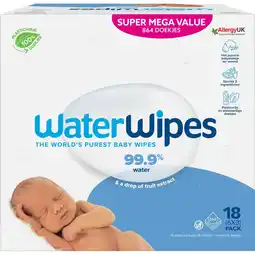 Plein.nl WaterWipes Billendoekjes 18x48 = aanbieding