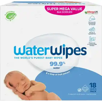 Plein.nl WaterWipes Billendoekjes 18x48 = aanbieding