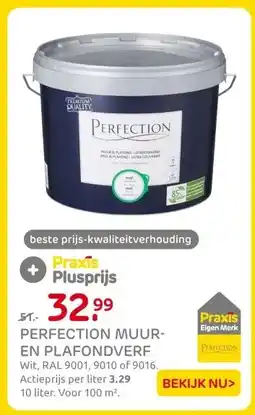 Praxis PERFECTION MUUR- EN PLAFONDVERF aanbieding
