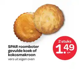 Spar SPAR roomboter gevulde koek of kokosmakroon aanbieding