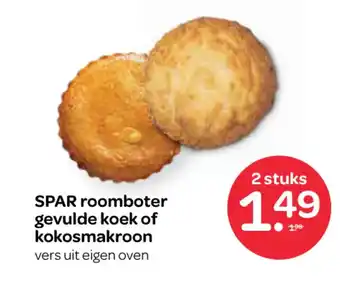 Spar SPAR roomboter gevulde koek of kokosmakroon aanbieding