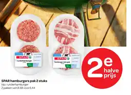 Spar SPAR hamburgers pak 2 stuks aanbieding