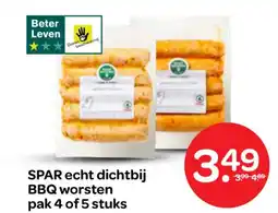 Spar SPAR echt dichtbij BBQ worsten aanbieding