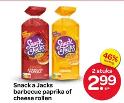 Spar Snack a Jacks barbecue paprika of cheese rollen aanbieding