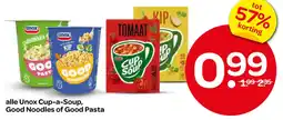 Spar alle Unox Cup-a-Soup, Good Noodles of Good Pasta aanbieding