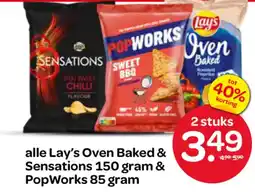 Spar alle Lay's Oven Baked & Sensations & PopWorks aanbieding