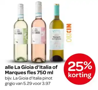 Spar alle La Gioia d'Italia of Marques aanbieding
