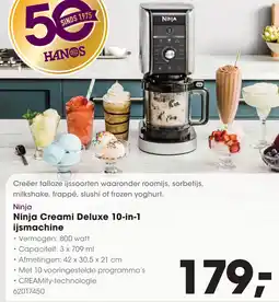 HANOS Ninja Creami Deluxe 10 in 1 ijsmachine aanbieding