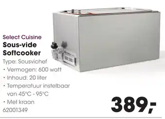HANOS Select Cuisine Sous-vide Softcooker aanbieding