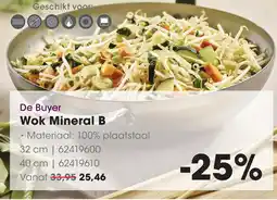 HANOS De Buyer Wok Mineral B aanbieding