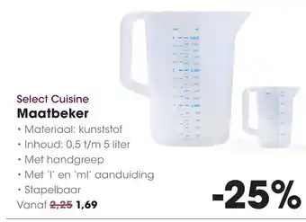 HANOS Select Cuisine Maatbeker aanbieding