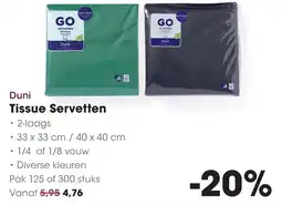 HANOS Duni Tissue Servetten aanbieding
