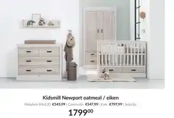 Babypark Kidsmill Newport oatmeal / eiken set aanbieding