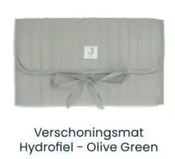Babypark Verschoningsmat Hydrofiel Olive Green aanbieding