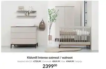 Babypark Kidsmill Intense oatmeal / walnoot set aanbieding