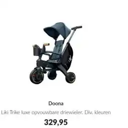 Babypark Doona Liki Trike luxe opvouwbare driewieler aanbieding