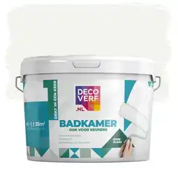 Bol.com Decoverf badkamer verf 9003 wit 4L aanbieding