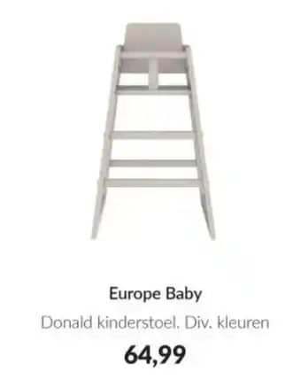 Babypark Europe Baby Donald kinderstoel aanbieding