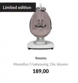 Babypark 4moms MamaRoo 5 babyswing aanbieding