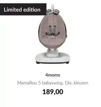 Babypark 4moms MamaRoo 5 babyswing aanbieding