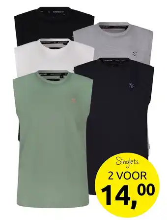Jola Mode Heren singlet stonecast zwart aanbieding
