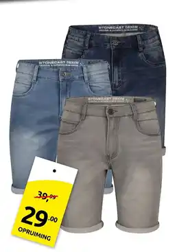 Jola Mode Heren short stonecast medium denim aanbieding