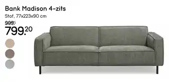 Leen Bakker Bank Madison 4-zits aanbieding