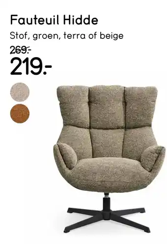 Leen Bakker Fauteuil Hidde aanbieding