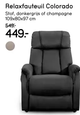 Leen Bakker Relaxfauteuil Colorado aanbieding