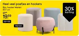 Leen Bakker Heel veel poefjes en hockers aanbieding