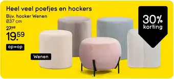 Leen Bakker Heel veel poefjes en hockers aanbieding