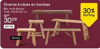 Leen Bakker Diverse krukjes en bankjes aanbieding