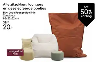 Leen Bakker Alle zitzakken, loungers en geselecteerde poefjes aanbieding