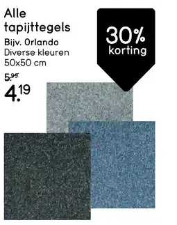 Leen Bakker Alle tapijttegels aanbieding