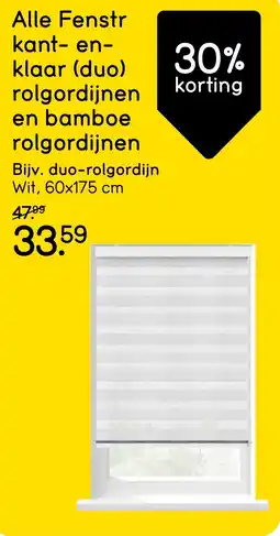 Leen Bakker Alle Fenstr kant en klaar duo rolgordijnen en bamboe rolgordijnen aanbieding