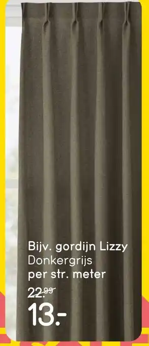 Leen Bakker Gordijn lizzy Donkergrijs aanbieding