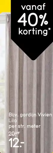 Leen Bakker Gordijn vivien Lila aanbieding