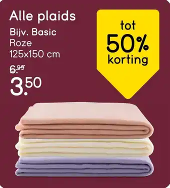 Leen Bakker Alle plaids aanbieding