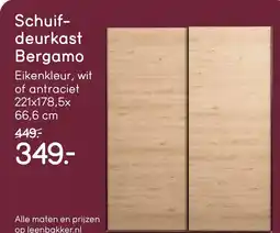 Leen Bakker Schuif deurkast Bergamo aanbieding