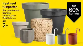 Leen Bakker Heel veel tuinpotten aanbieding