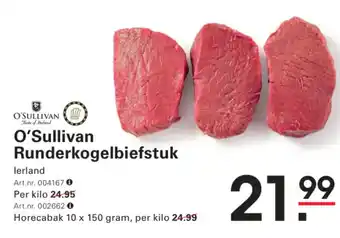 Sligro O'Sullivan Runderkogelbiefstuk lerland aanbieding