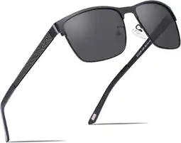 Amazon Carfia gepolariseerde zonnebril man metalen vierkante frame 100% UV400 bescherming voor rijden aanbieding