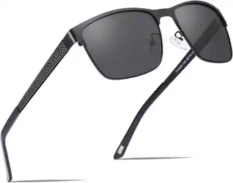 Amazon Carfia gepolariseerde zonnebril man metalen vierkante frame 100% UV400 bescherming voor rijden aanbieding