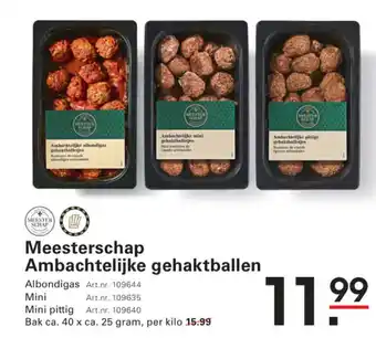 Sligro Meesterschap Ambachtelijke gehaktballen aanbieding