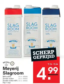 Sligro Meyerij Slagroom aanbieding
