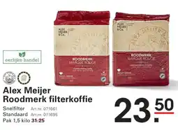 Sligro Alex Meijer Roodmerk filterkoffie aanbieding