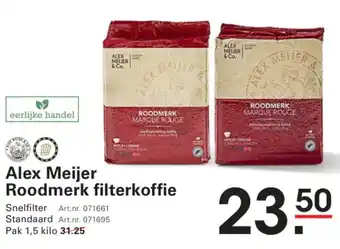 Sligro Alex Meijer Roodmerk filterkoffie aanbieding