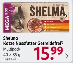 Rossmann DE Shelma Katze Nassfutter Getreidefrei aanbieding