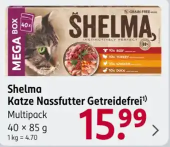 Rossmann DE Shelma Katze Nassfutter Getreidefrei aanbieding