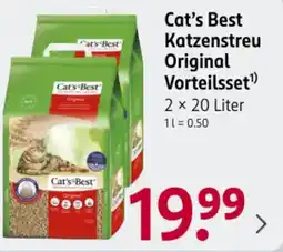 Rossmann DE Cat's Best Katzenstreu Original Vorteilsset aanbieding